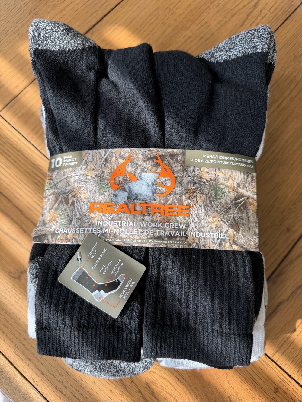 Realtree Cotton Blend Industrial work socks NEW